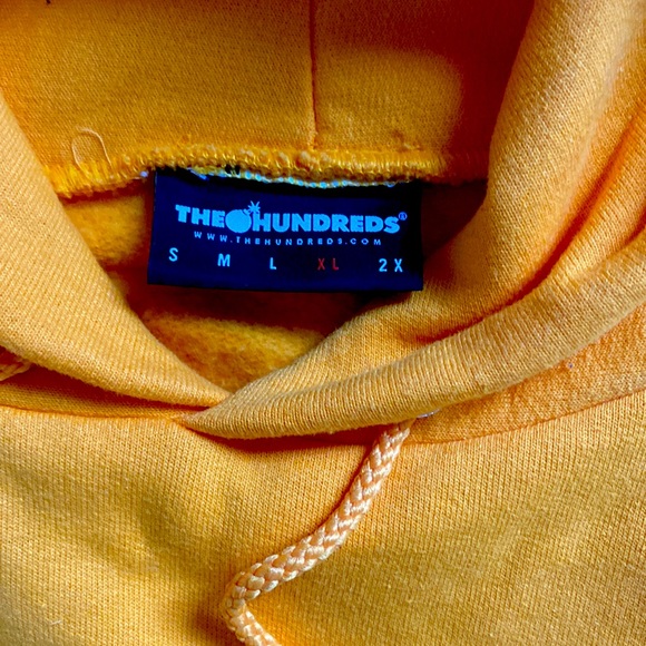 The Hundreds bright yellow pullover hoodie size XL. - Picture 2 of 4